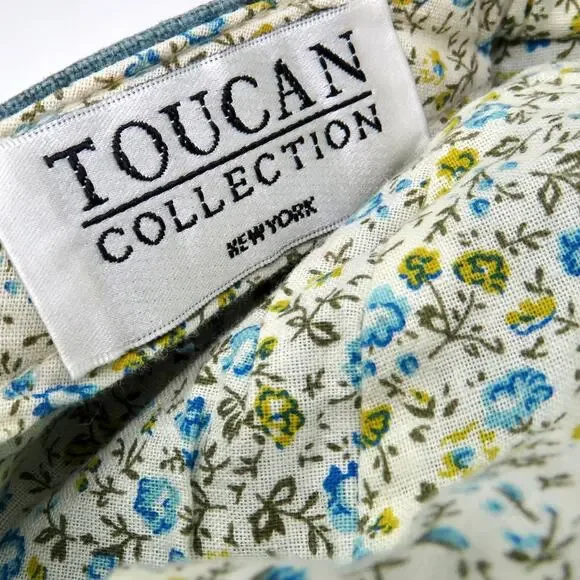 Toucan Collection Vintage Y2k Blue Chambray Denim Newsboy Cap Hat - Picture 6 of 6